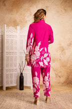 Fuchsia Floral Printed Cotton Coord Set