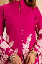 Fuchsia Floral Printed Cotton Coord Set