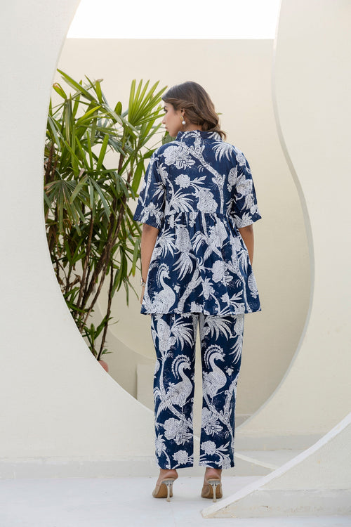 Cloudblush Blue Floral Co-ord Set