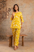 Sunshine Yellow Cotton Night Suit – Soft, Airy & Stylish Sleepwear