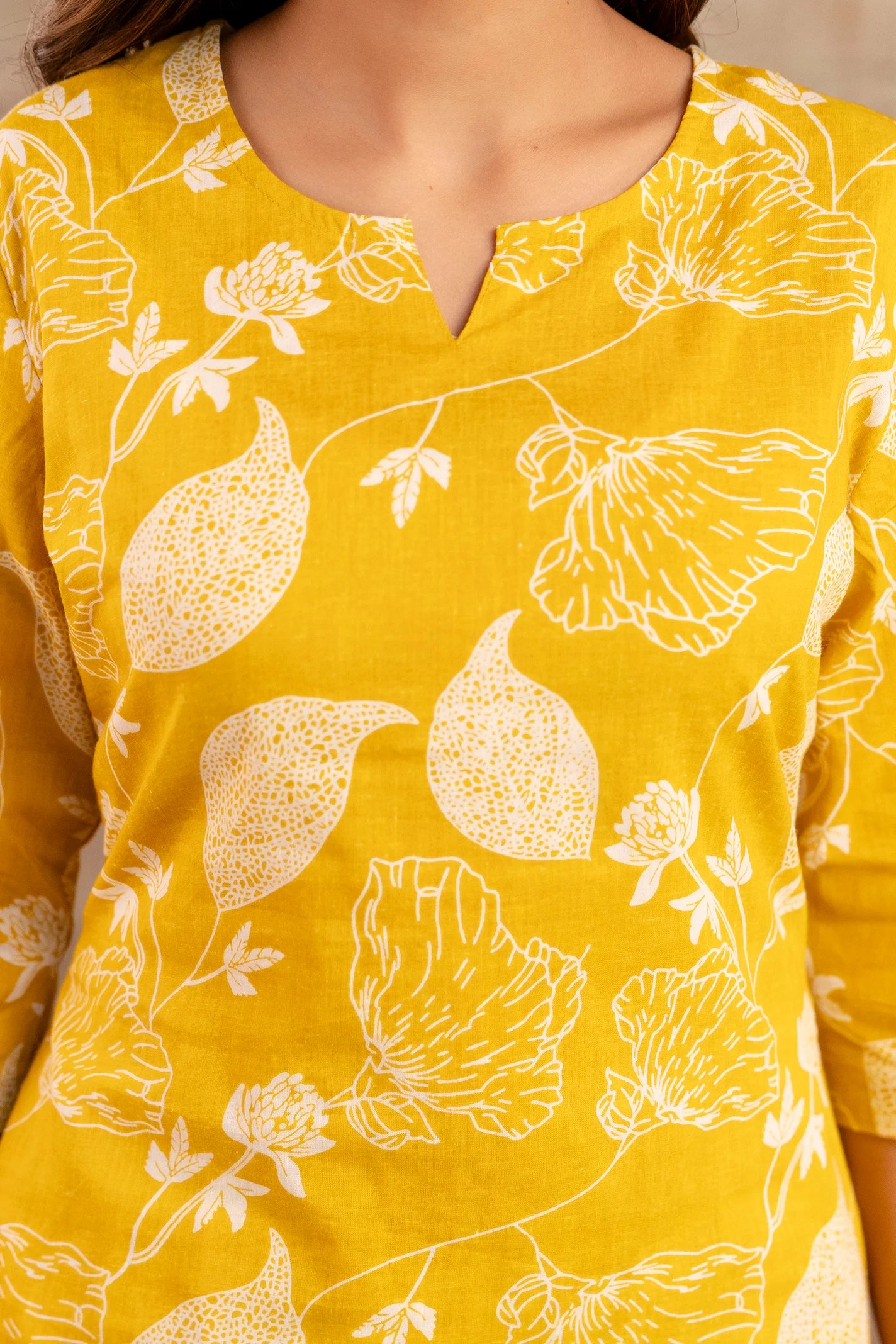 Sunshine Yellow Cotton Night Suit – Soft, Airy & Stylish Sleepwear
