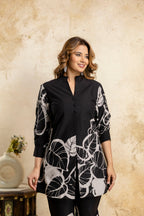 Black & White Abstract Printed Cotton Coord Set