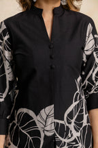 Black & White Abstract Printed Cotton Coord Set