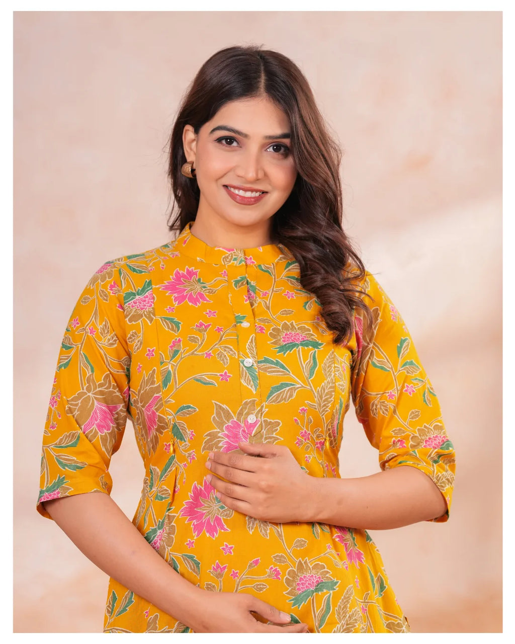 Sunshine Bloom Luxe Maternity & Feeding Kurta Pant Co-Ord Set