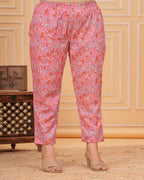 Pink Floral Cotton Maternity Co-Ord Set | Feeding Friendly Nightwear