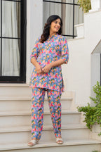 Vibrant Printed Night Suit for Women - Comfortable & Stylish Loungewear Set