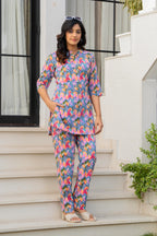 Vibrant Printed Night Suit for Women - Comfortable & Stylish Loungewear Set