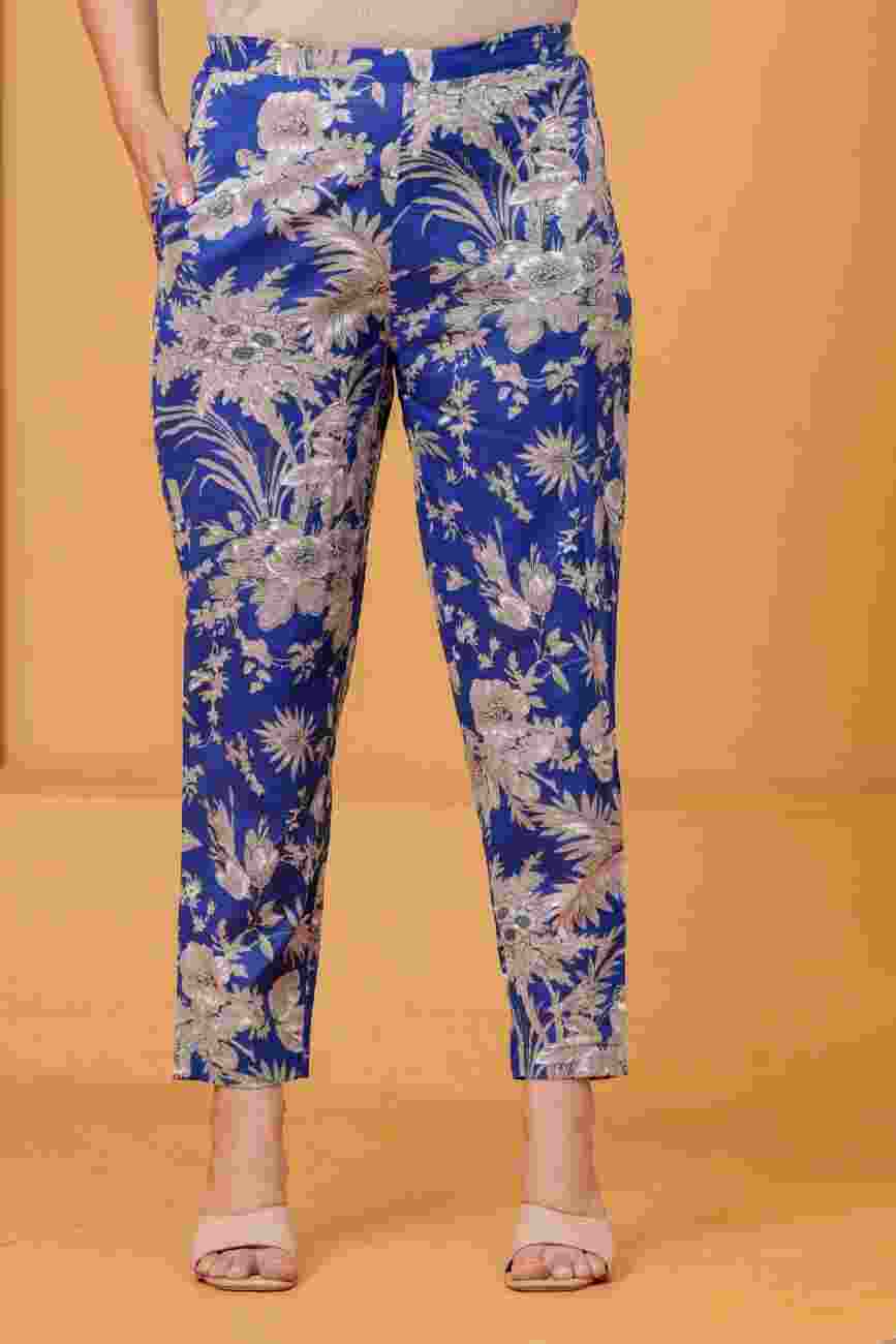Clothycorp Blue Floral Printed Co-Ord Set for Women