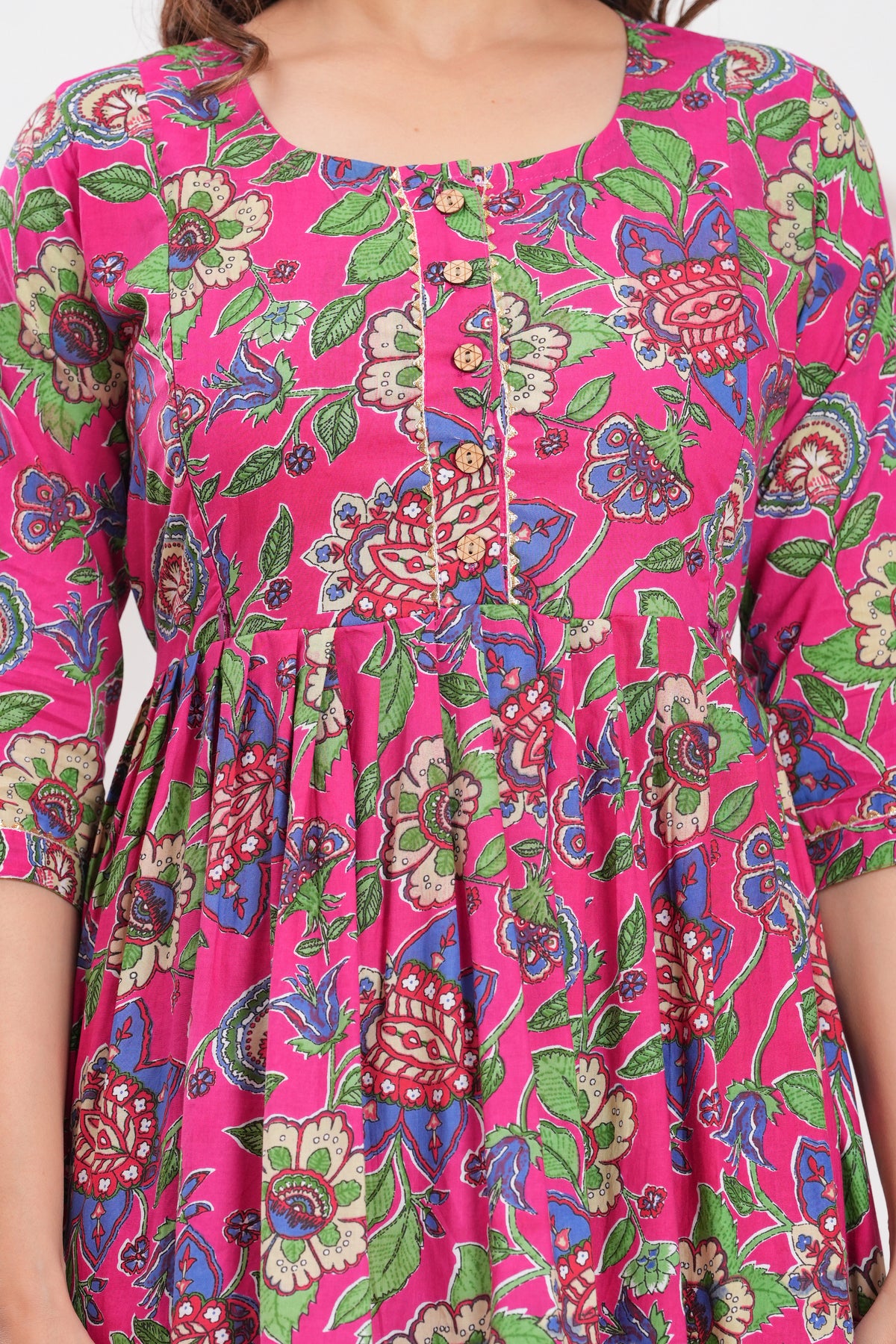 Clothycorp Pink Floral Printed Maternity Maxi Dress for Women