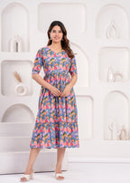 Soft Cotton Multicolor Maternity Wear with Feeding Zipper