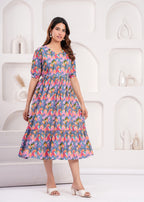 Soft Cotton Multicolor Maternity Wear with Feeding Zipper