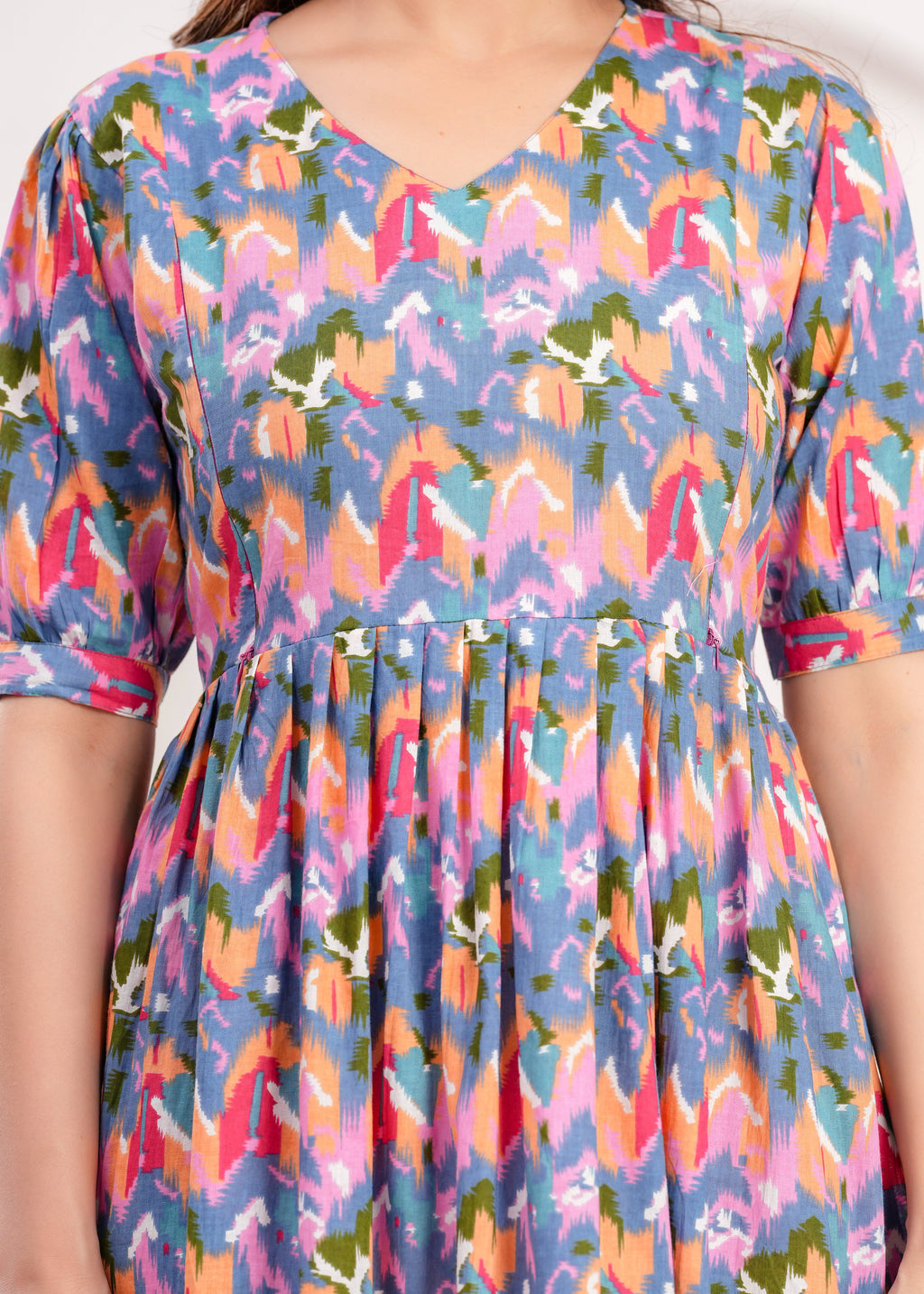 Soft Cotton Multicolor Maternity Wear with Feeding Zipper