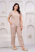 Cozy Paws Printed Cotton Night Suit for Women