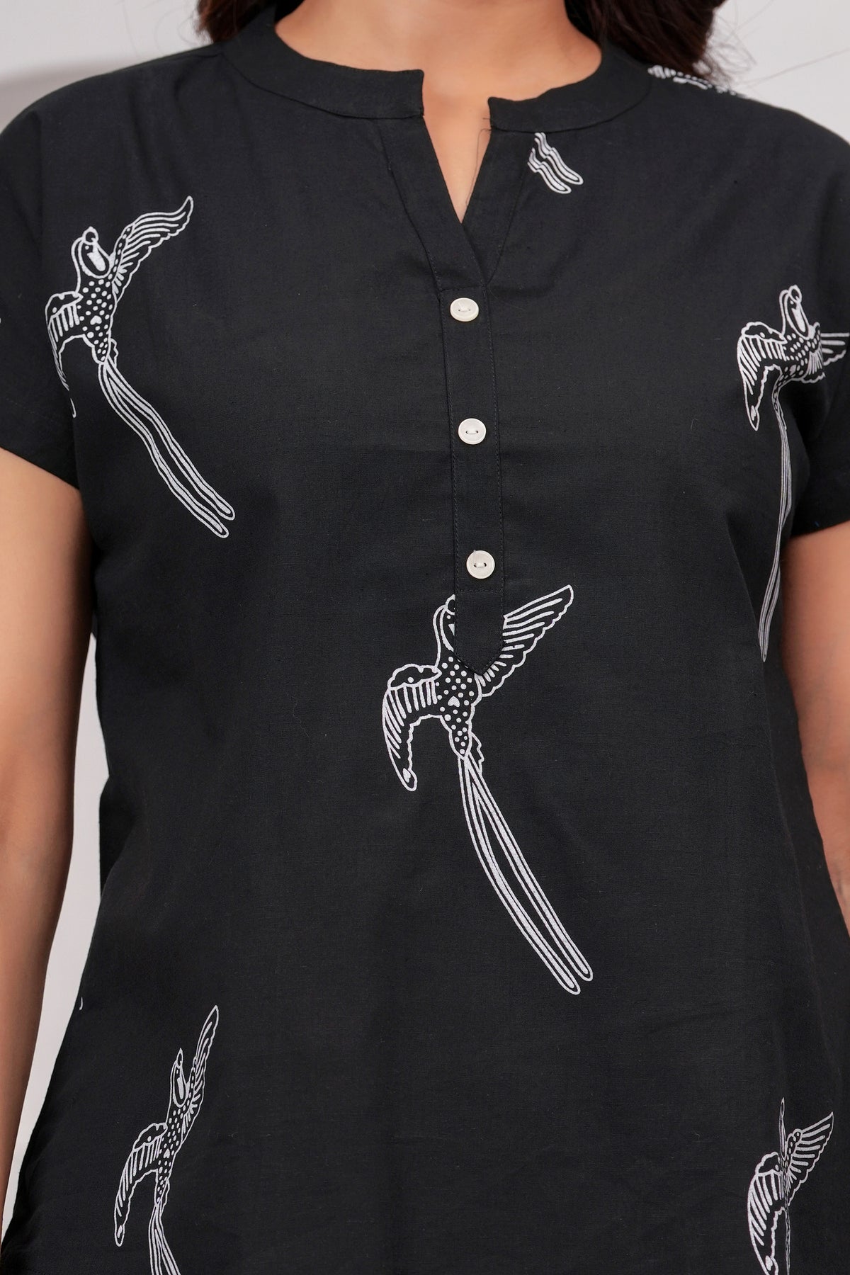 Black Bird Printed Women's Co-Ord Set