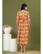 Rose Bloom Cotton Maternity & Feeding Dress – Comfortable Fit