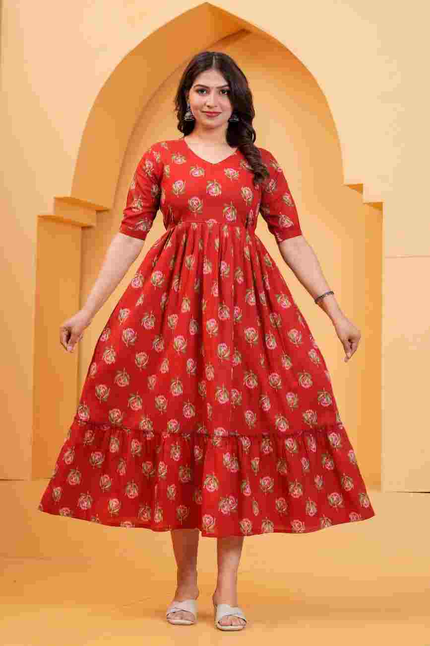 Clothycorp Red Floral Printed Maternity Maxi Dress for Women