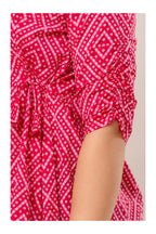 Pink Geometric Printed Cotton Topper for Women