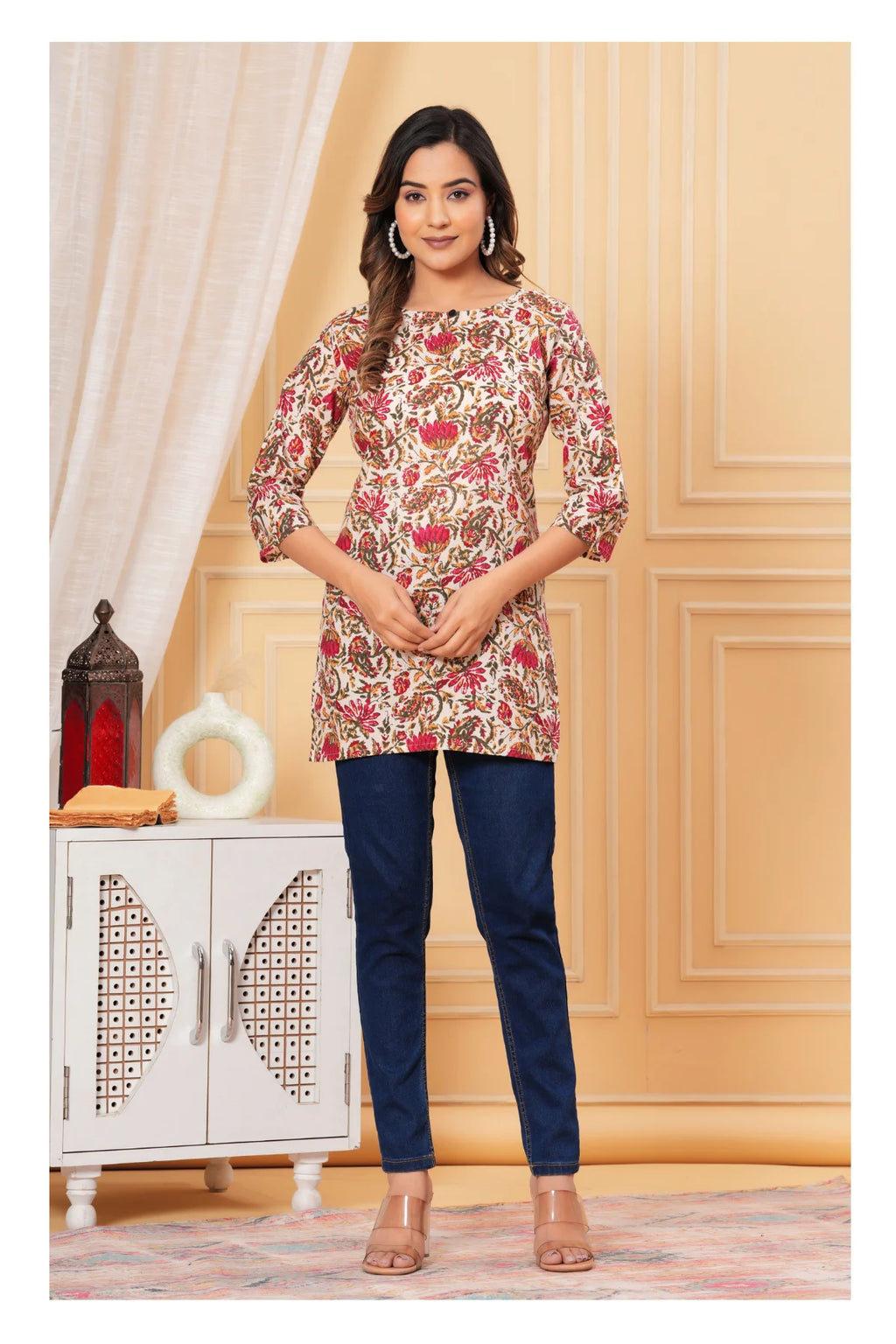 Women’s Printed Cotton Straight Kurti