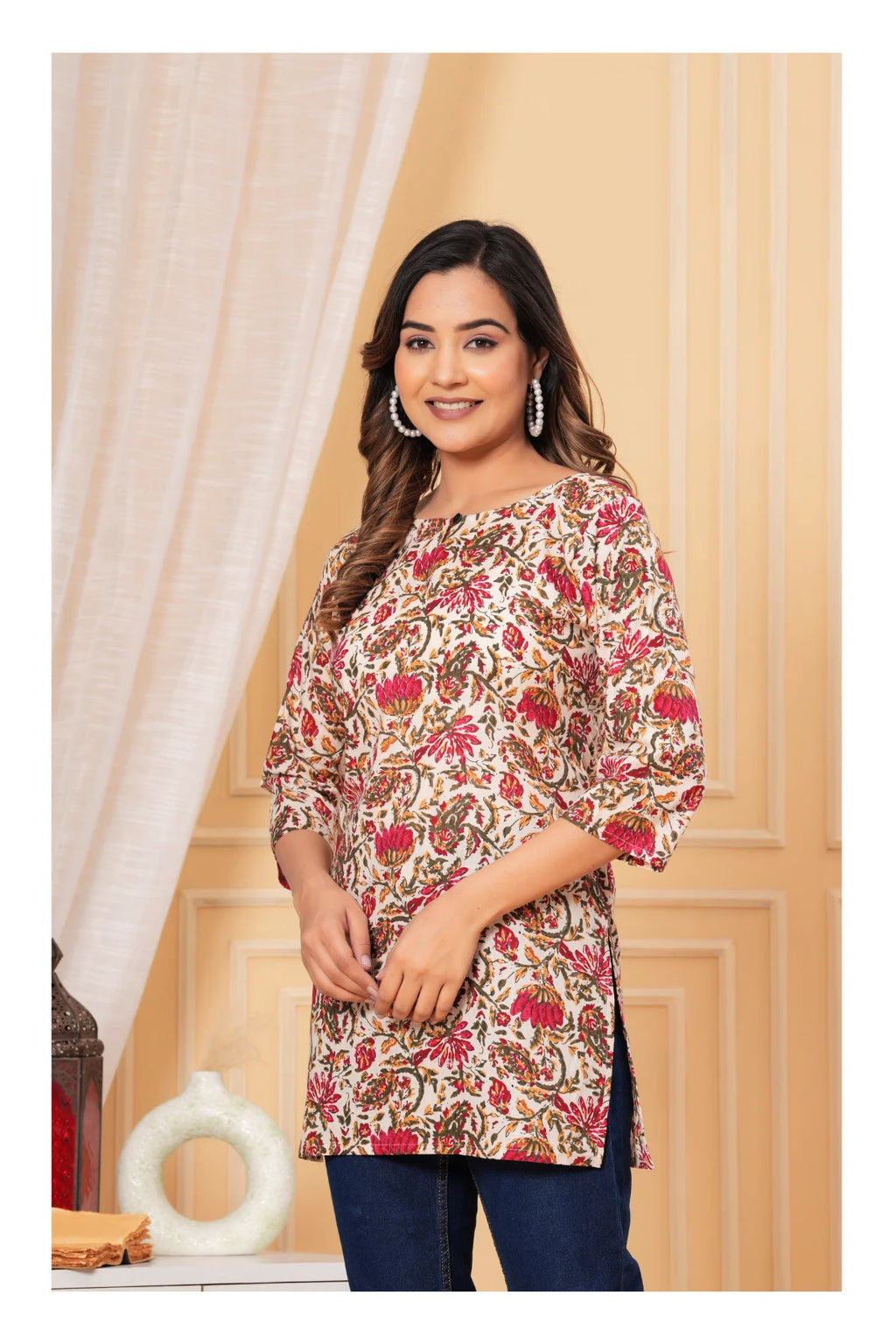 Women’s Printed Cotton Straight Kurti