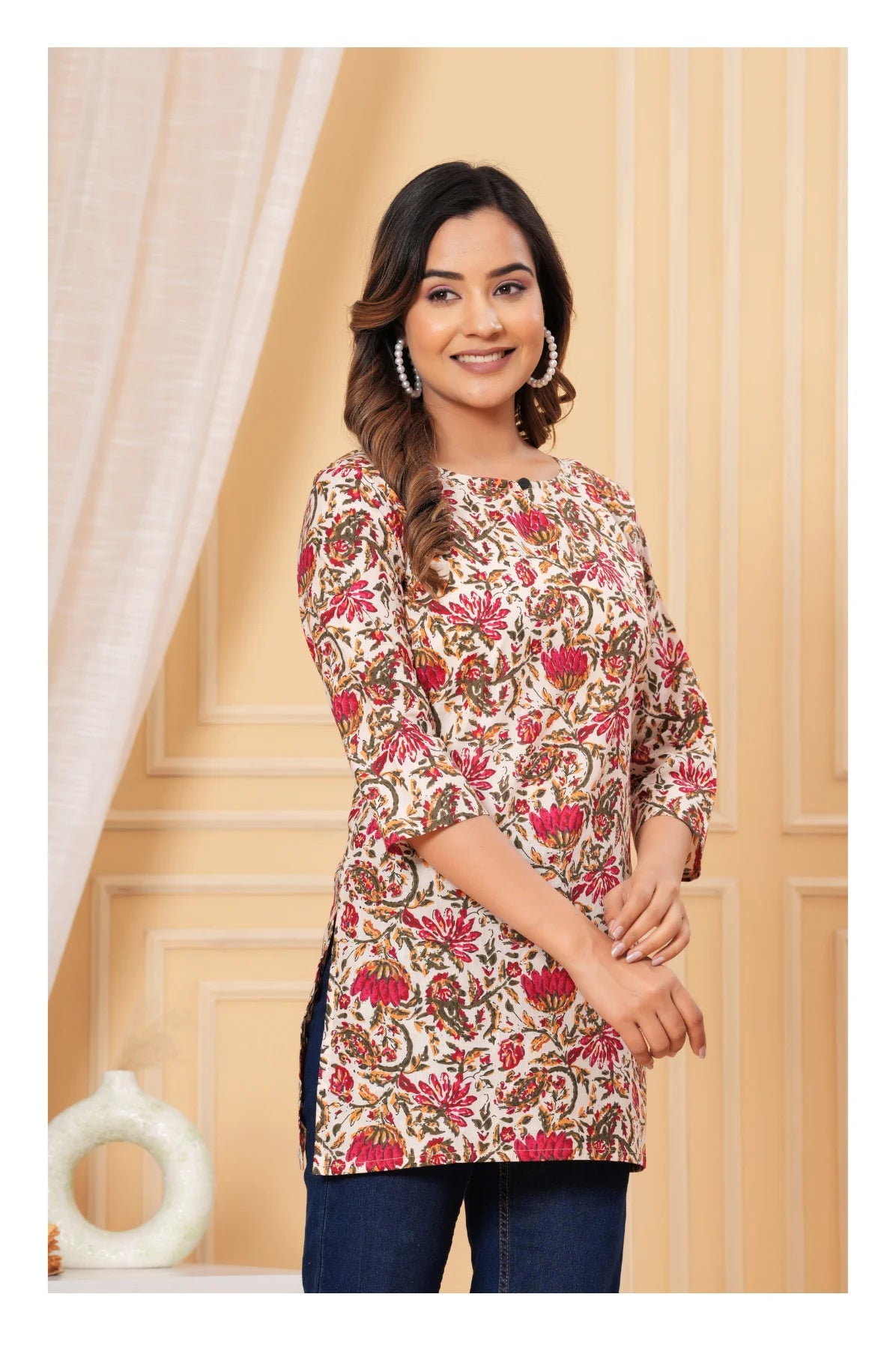 Women’s Printed Cotton Straight Kurti