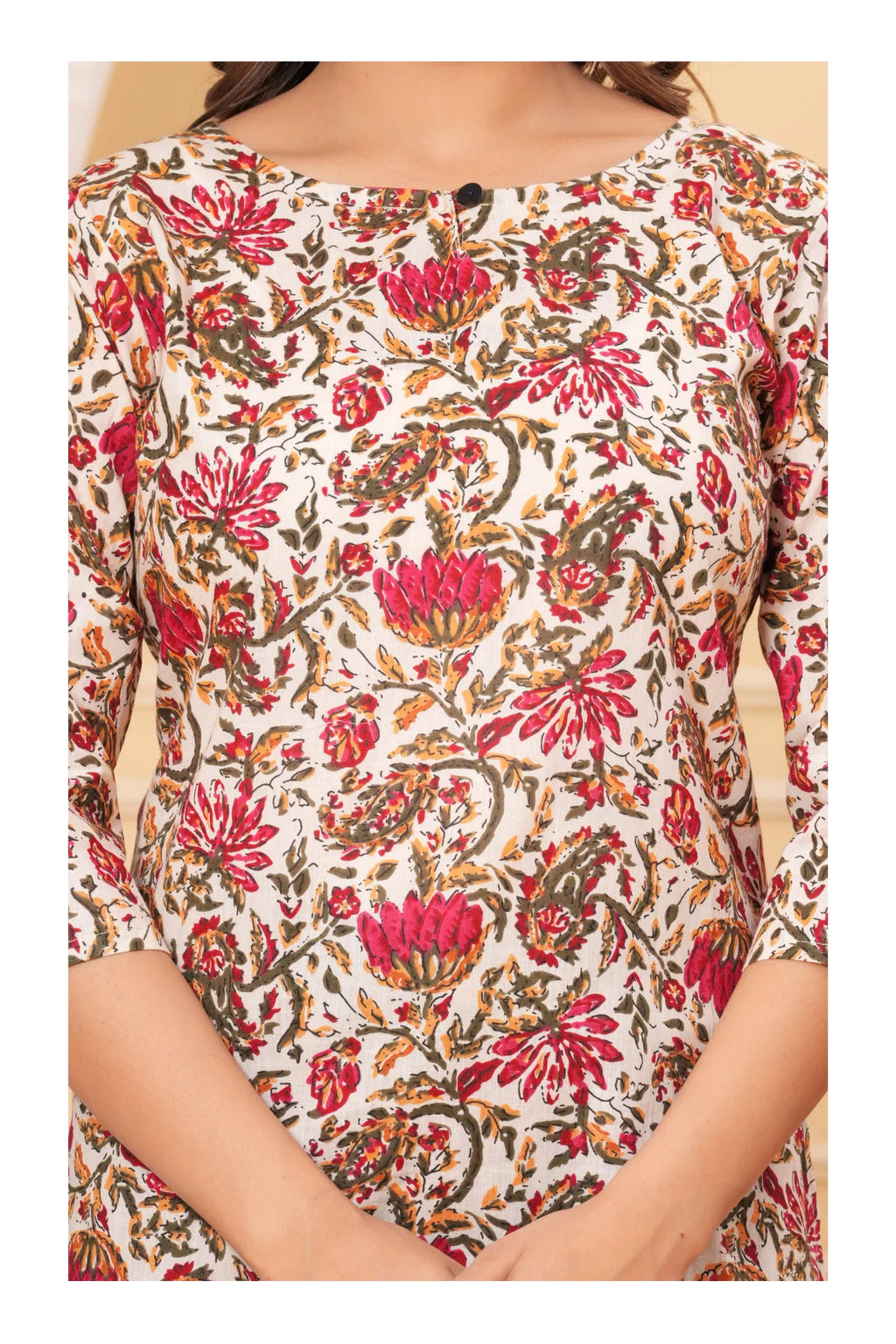Women’s Printed Cotton Straight Kurti