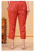 Women’s Maternity Feeding Cord Set | Floral Printed Nursing Co-Ord Set (Red)