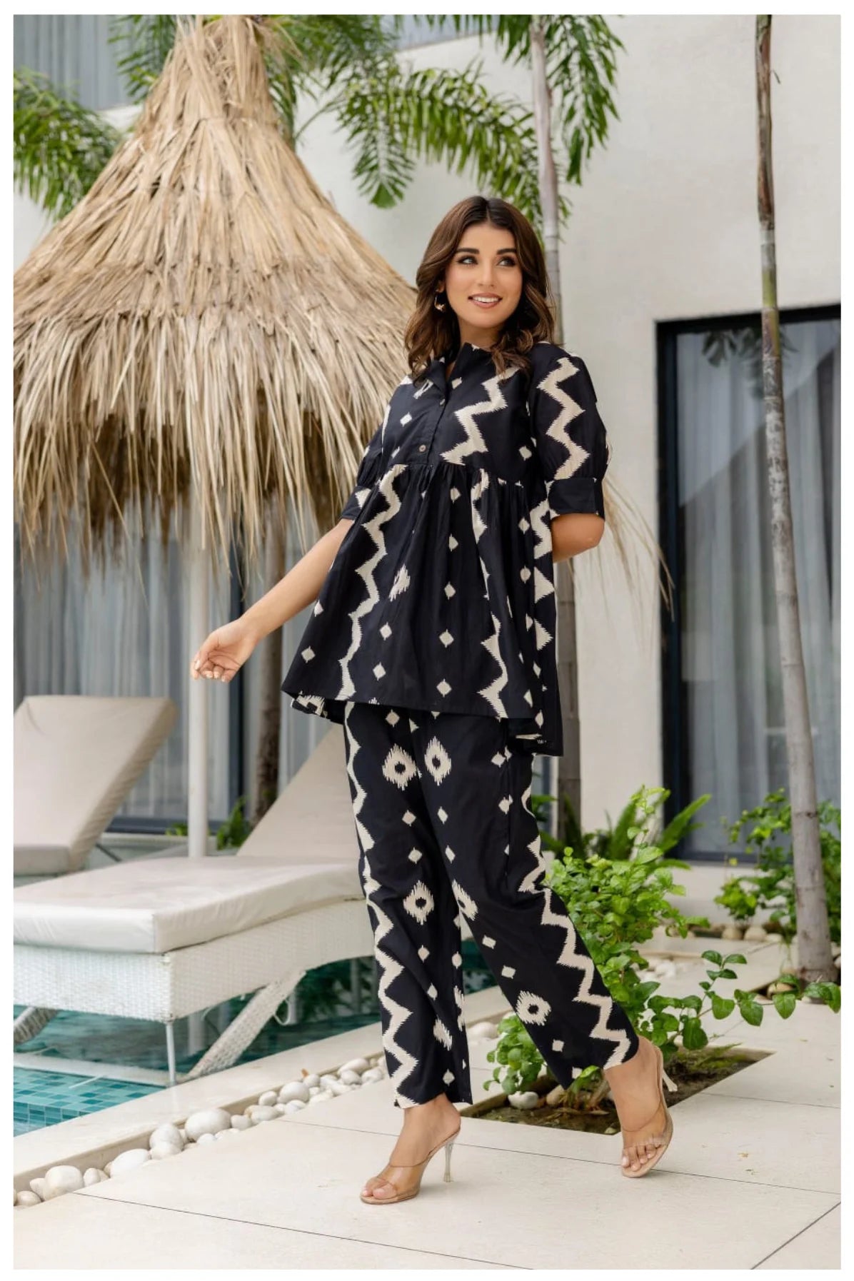 Black Diamond Ikat Luxe Co-Ord Set