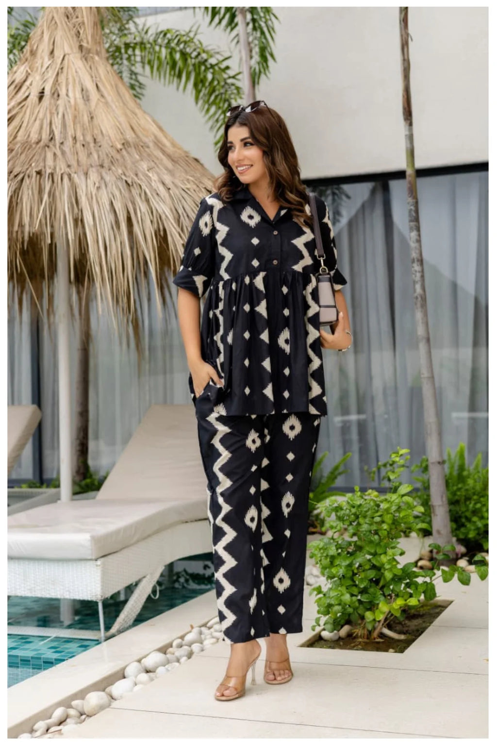 Black Diamond Ikat Luxe Co-Ord Set