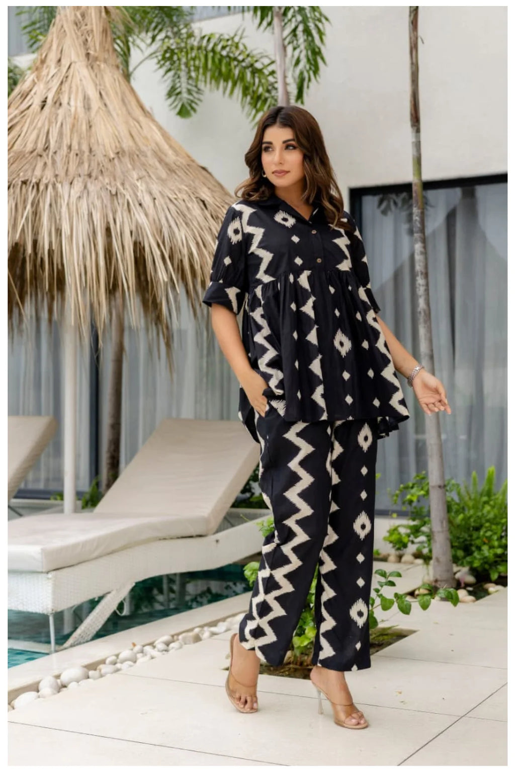 Black Diamond Ikat Luxe Co-Ord Set