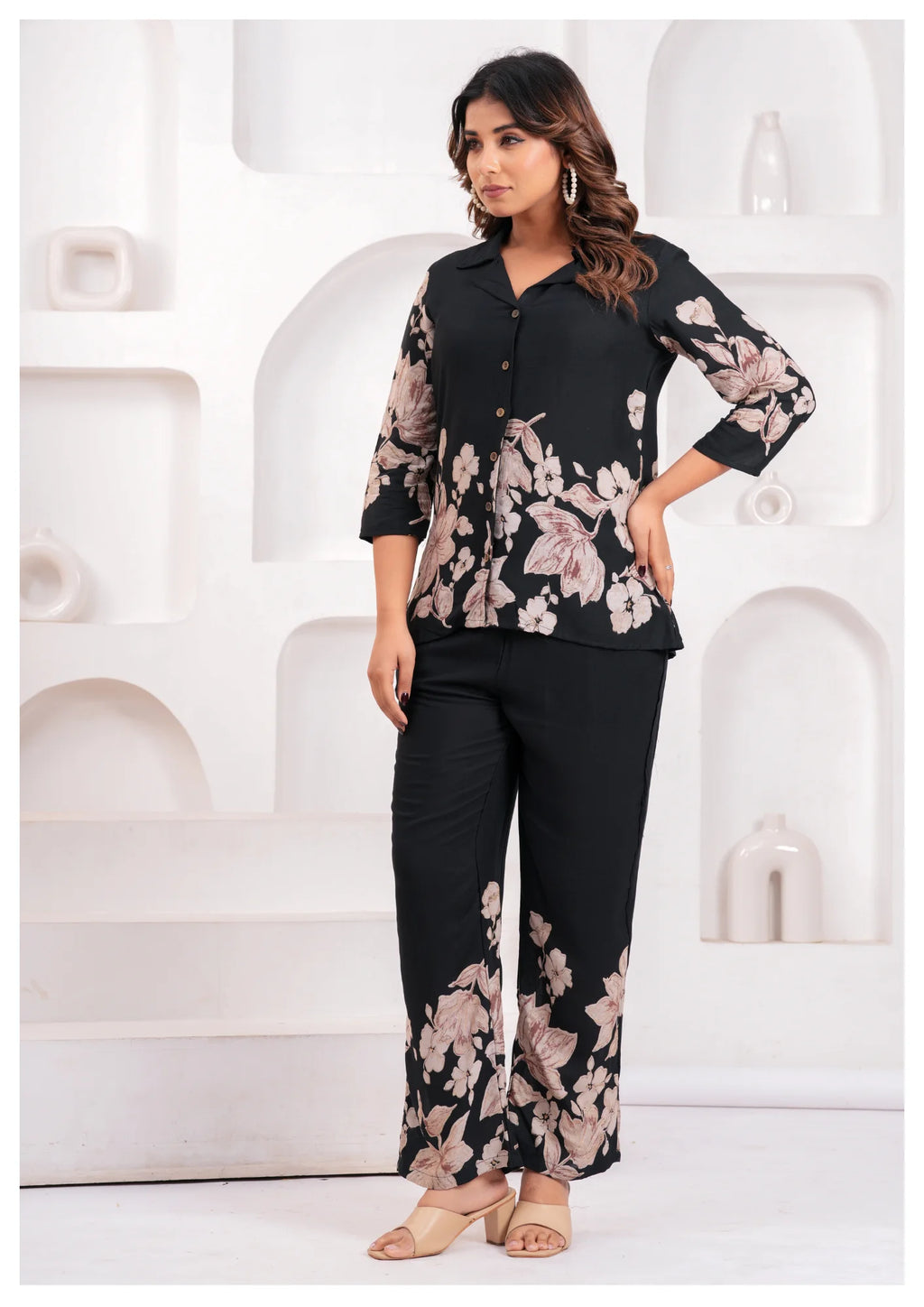 Floral Printed Rayon Co-Ord Set – Effortless Style Meets Comfort