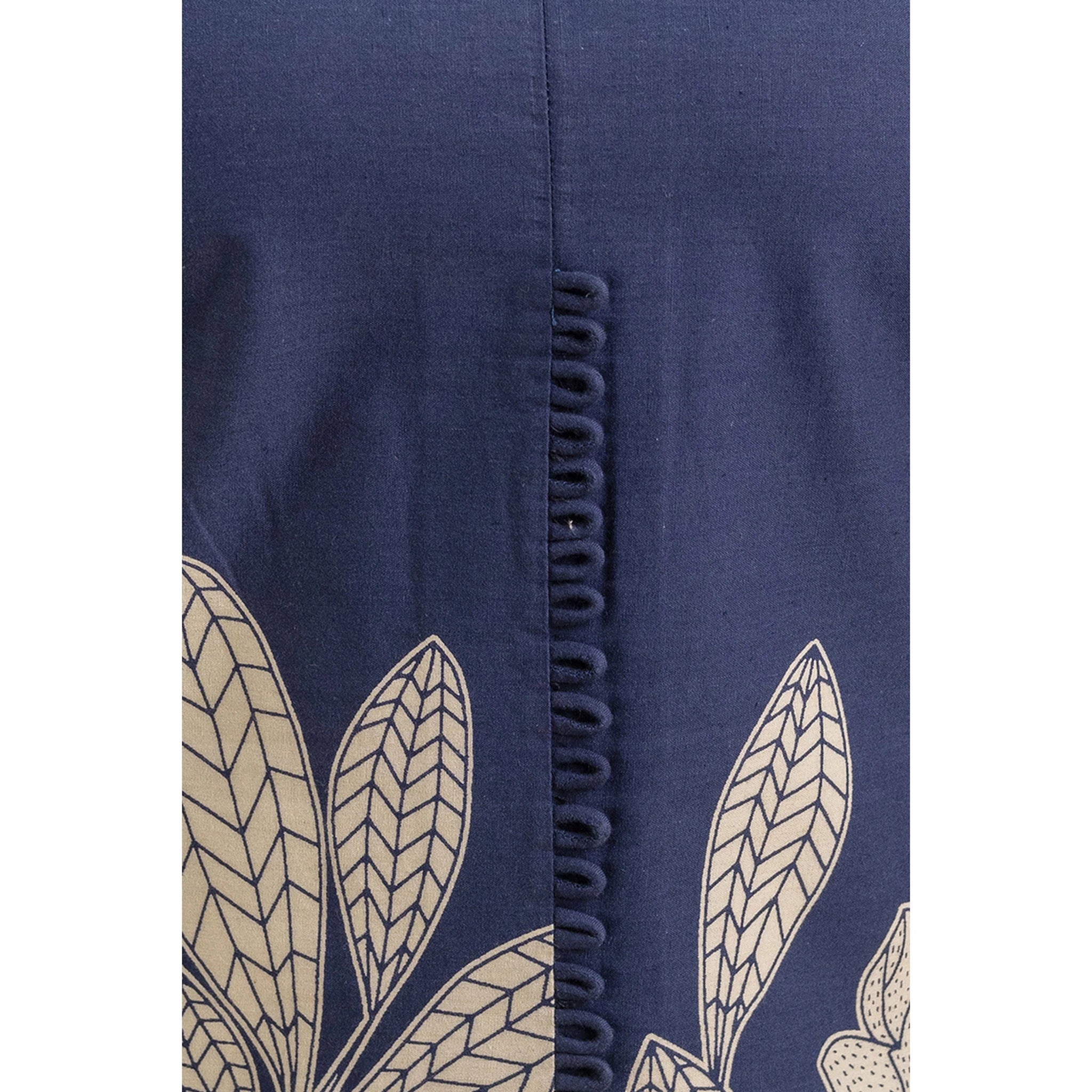 Elegant Women's Blue Floral Printed Cotton Coord Set