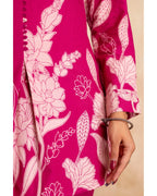 Fuchsia Floral Printed Cotton Coord Set