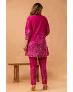 Vibrant Pink Floral Printed Cotton Coord Set
