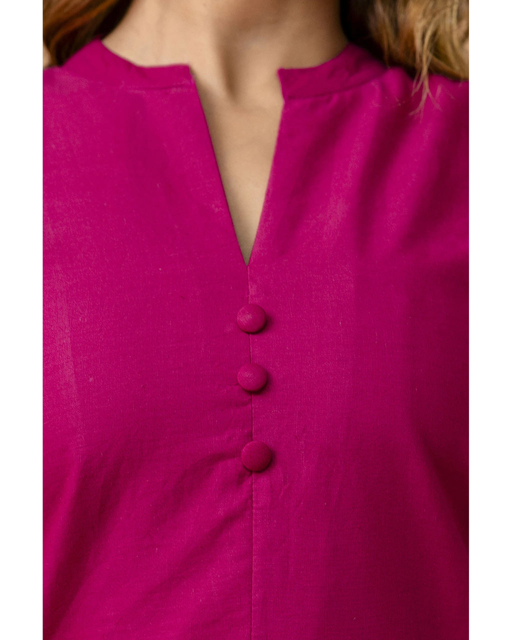 Vibrant Pink Floral Printed Cotton Coord Set